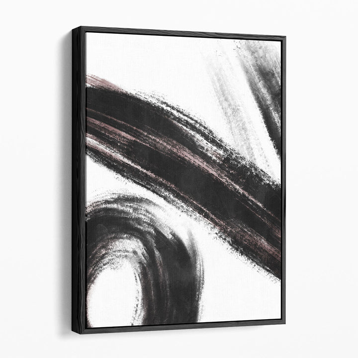 Strokes 3 Black And White - Canvas Print Wall Art