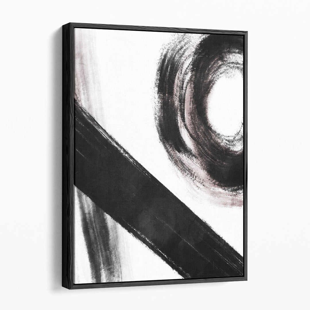 Strokes 4 Black And White - Canvas Print Wall Art