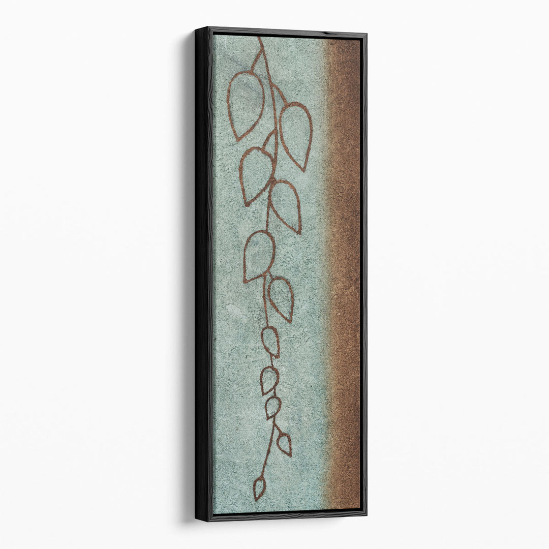 framed leaves kitchen artwork – minimalist leaf design