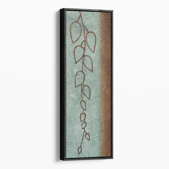 framed leaves kitchen artwork – minimalist leaf design
