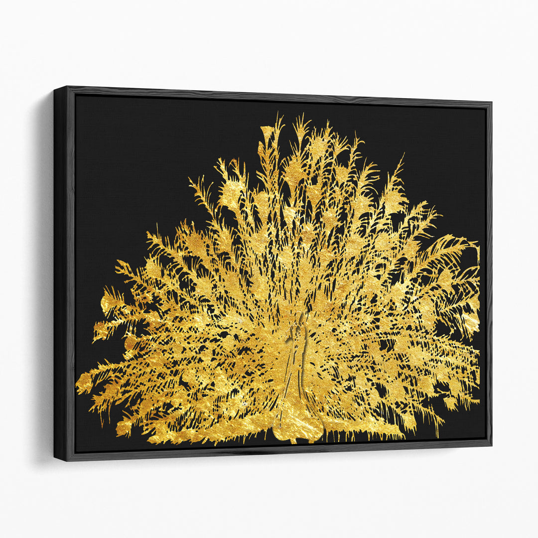 Golden Peacock 4 - Canvas Print Wall Art