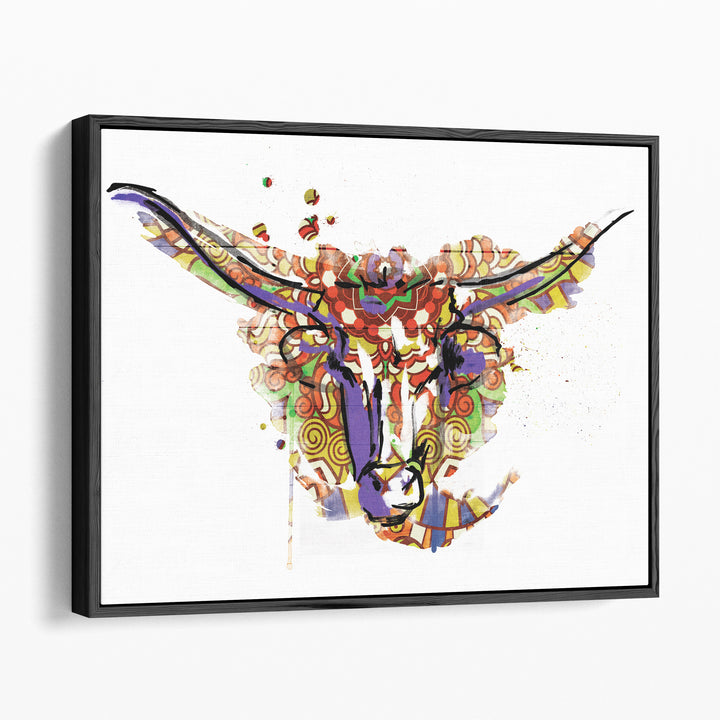 Mandala Water Bull - Canvas Print Wall Art