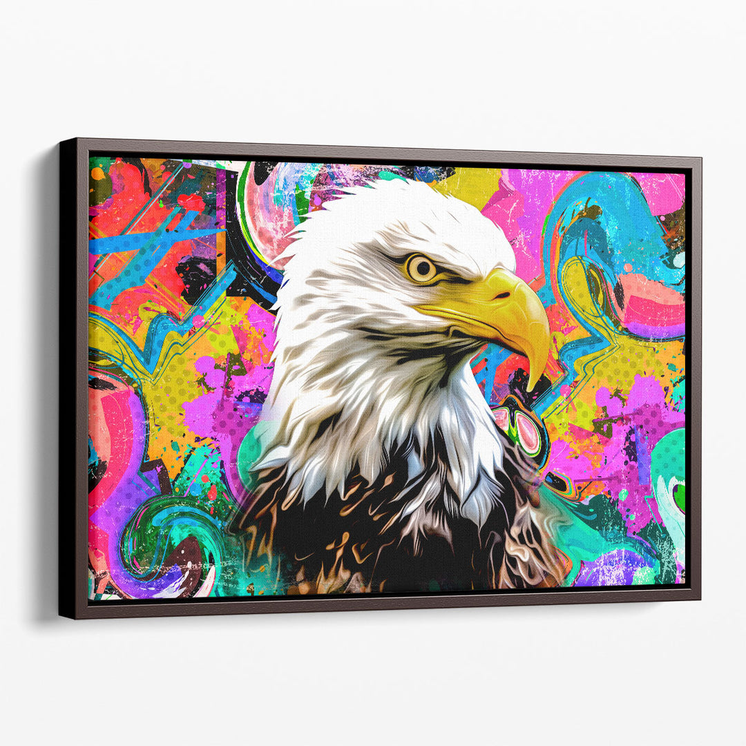 Eagle Face on a Pop Art - Canvas Print Wall Art