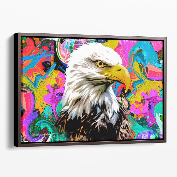 Eagle Face on a Pop Art - Canvas Print Wall Art
