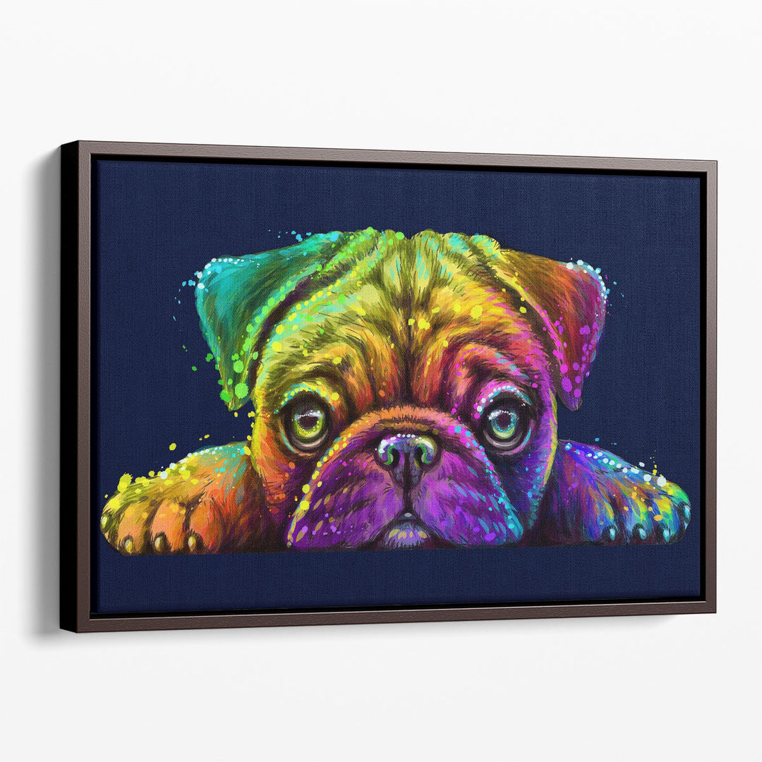 Pug in Pop Art Style - Canvas Print Wall Art