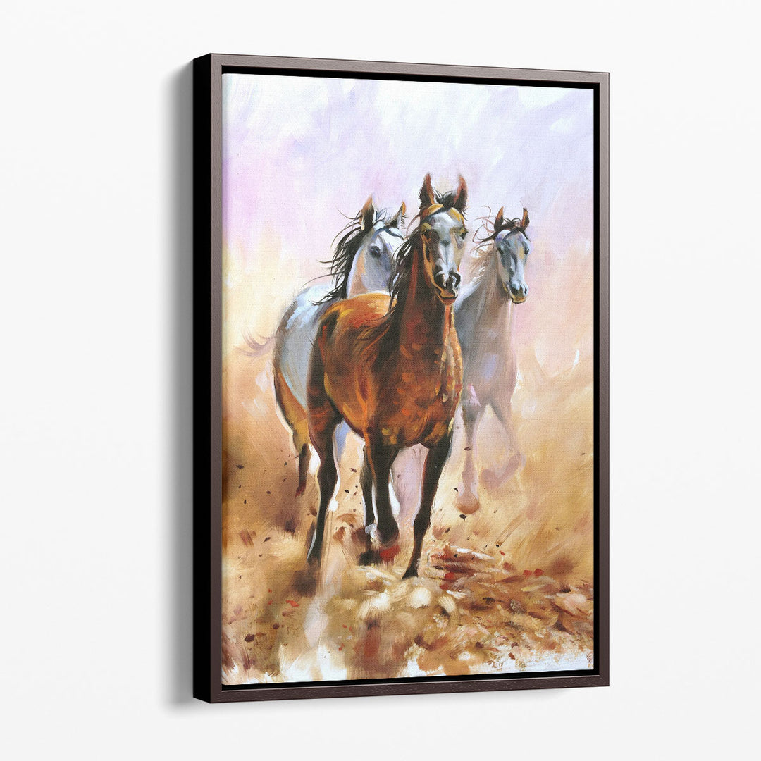 Horse Equestrian Passion Oil Painting - Canvas Print Wall Art