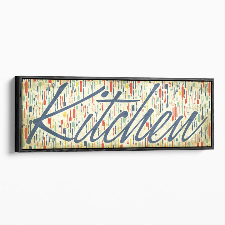Blue Typography Wall Art modern letter design
