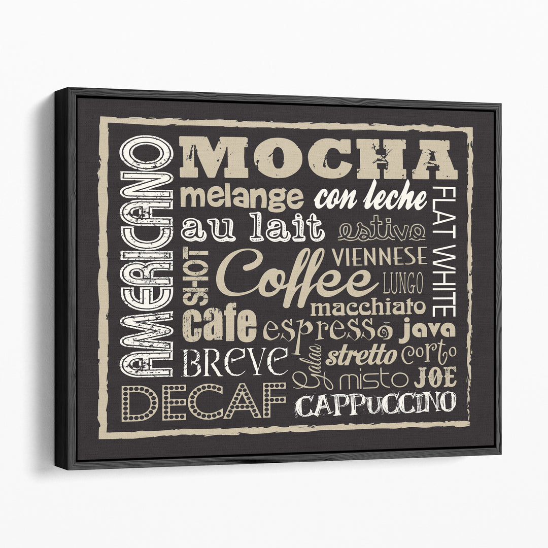 Black and White Typography Wall Art text design