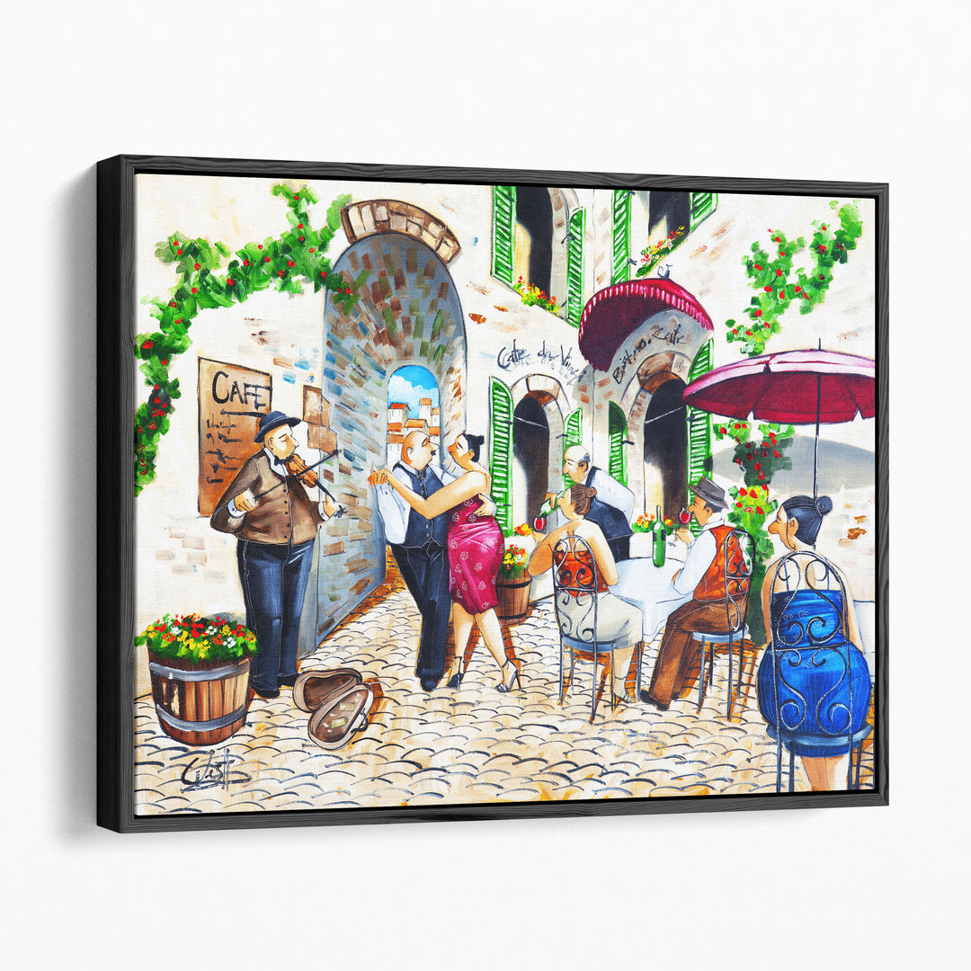 Corner Cafe at Cafe da Vinci - Canvas Print Wall Art