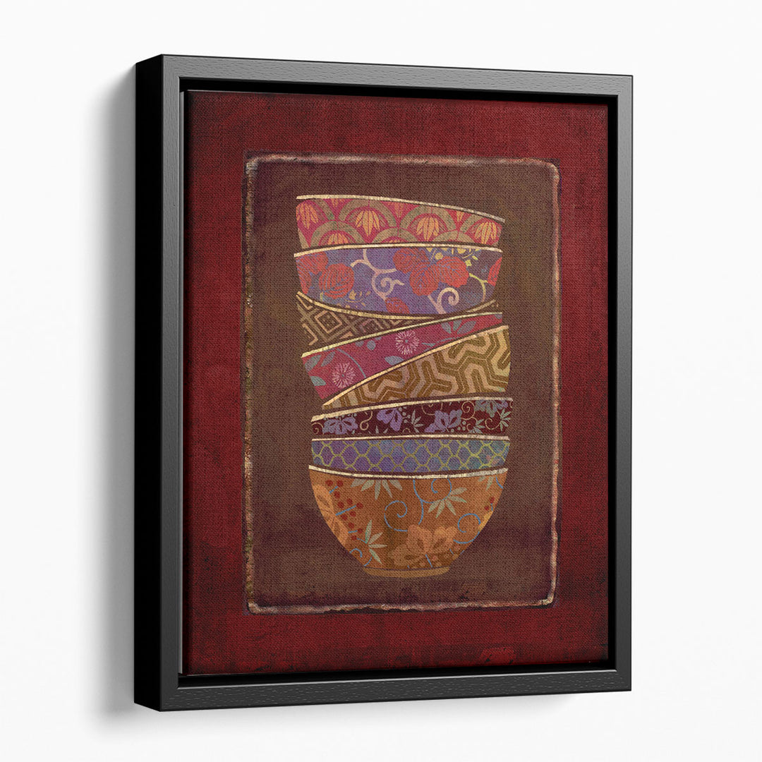 Brown Asian Wall Art minimalist rice bowl