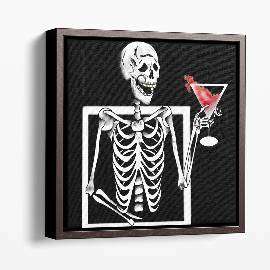 Monochrome skeleton canvas print