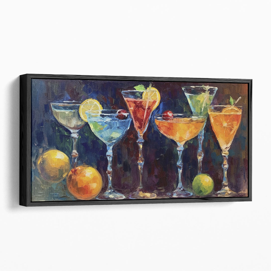 Contemporary wall decor – abstract bar setting art