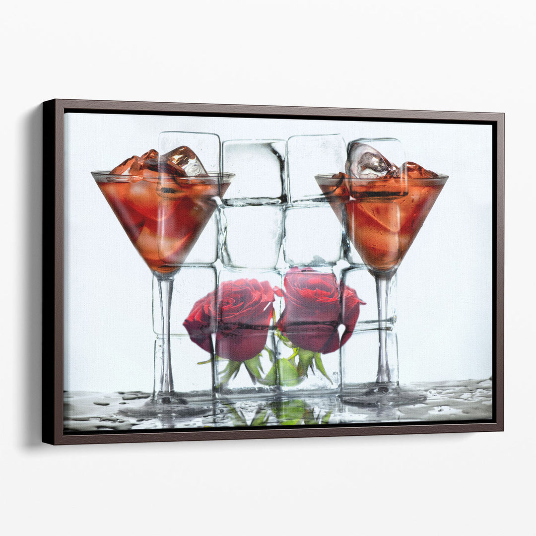 framed photo prints – chilled drinks and roses