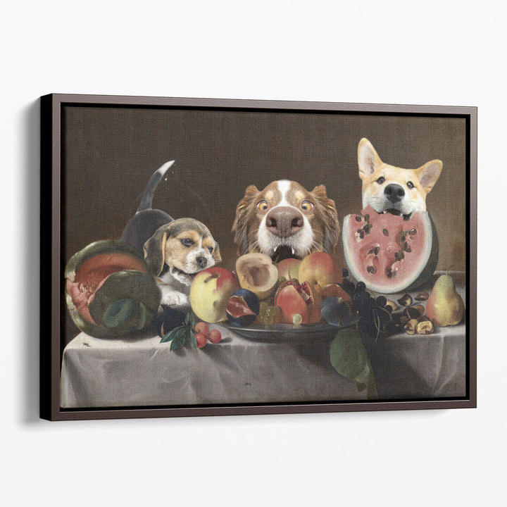 Still Life With Fruit And Caraf -  Pensionante Del Saraceni - Redux - Canvas Print Wall Art