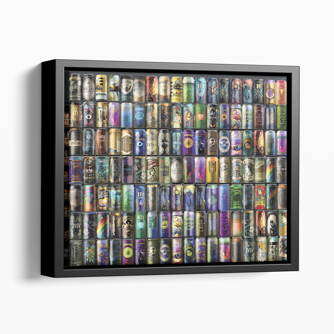 collage canvas prints colorful food label montage