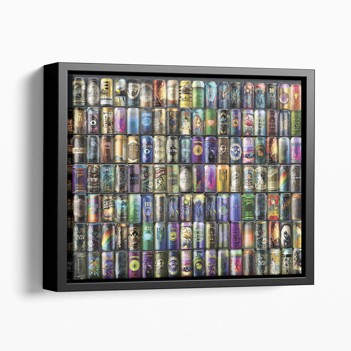 collage canvas prints colorful food label montage