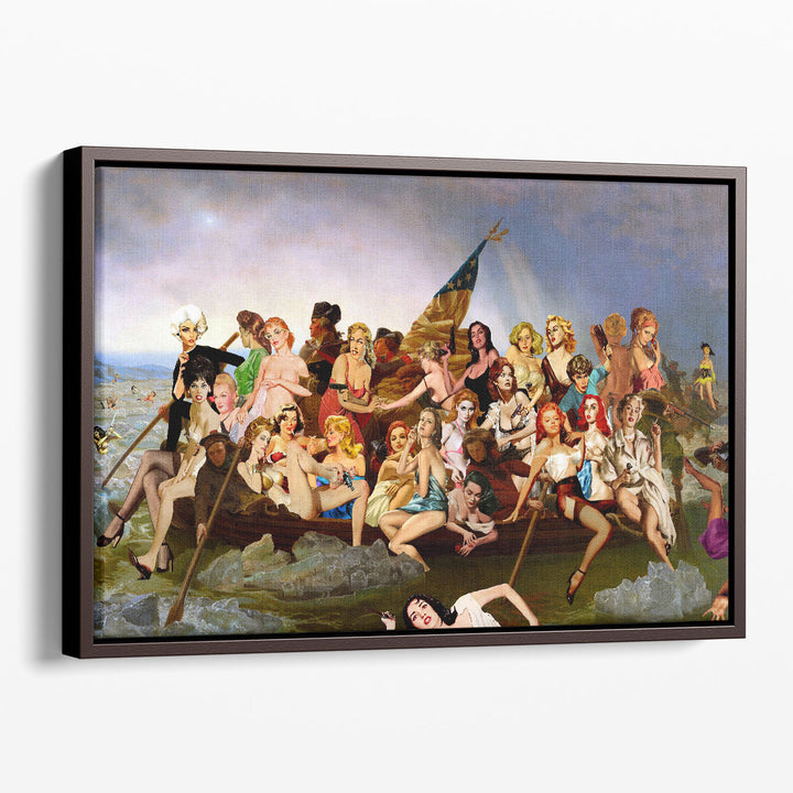 Dangerous Women Crossing the Delaware - Canvas Print Wall Art