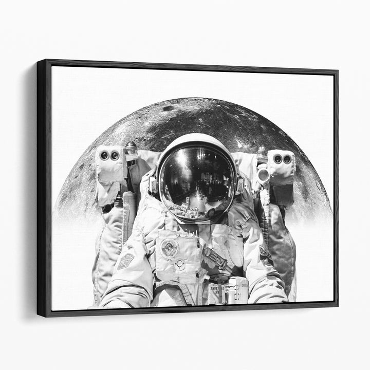Modern Astronaut No. 2 Black And White - Canvas Print Wall Art
