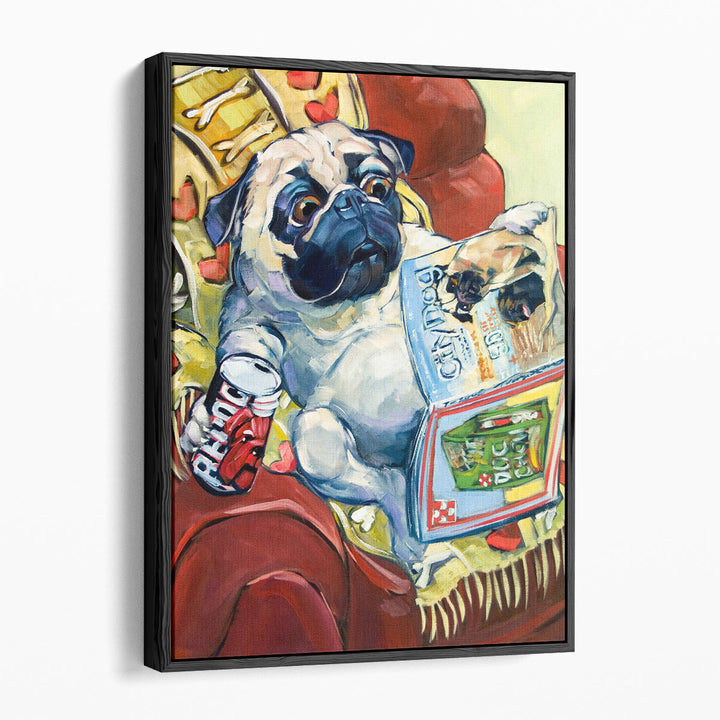 Bark a Lounger - Canvas Print Wall Art