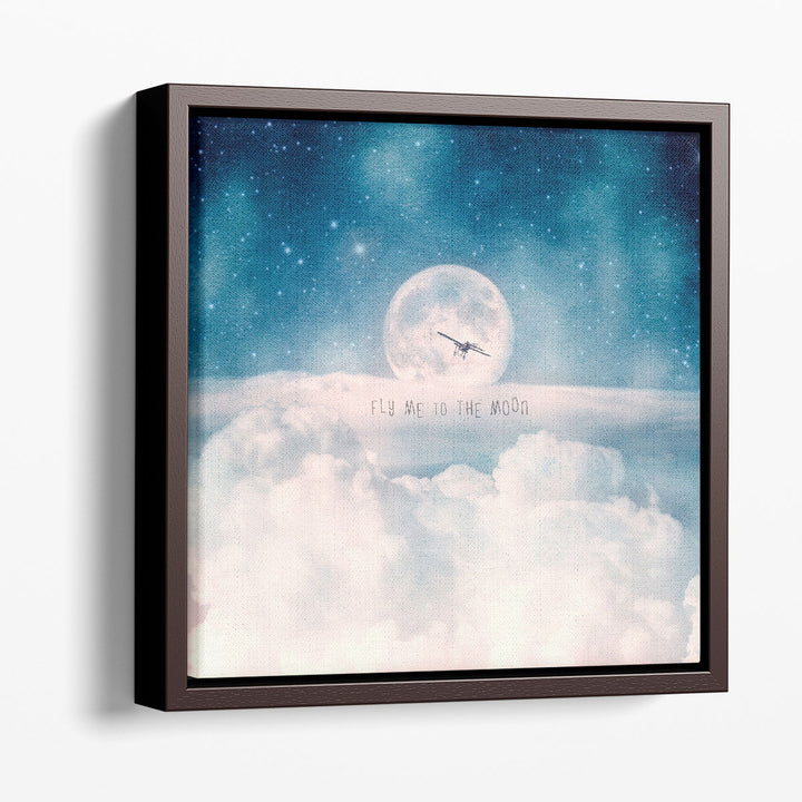 Moonrise Over the Clouds - Canvas Print Wall Art