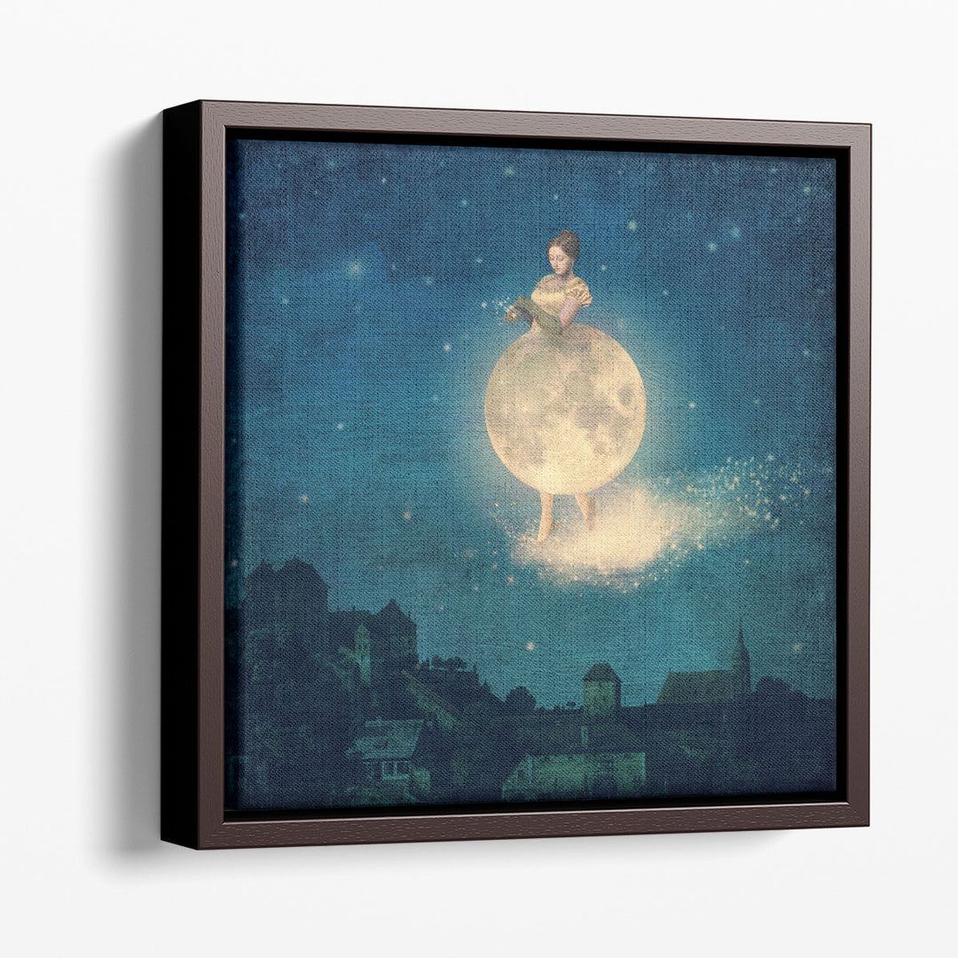 Shhh Lady Night is Coming - Canvas Print Wall Art