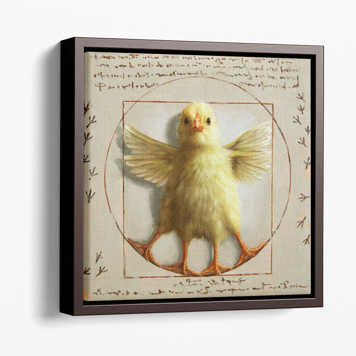 Vitruvian Chick - Canvas Print Wall Art