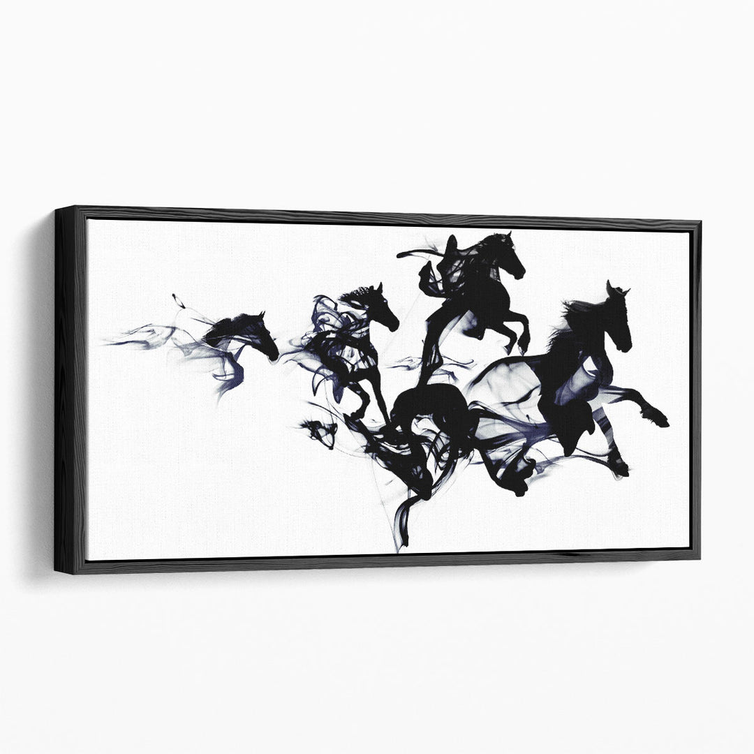 Black Horses - Canvas Print Wall Art