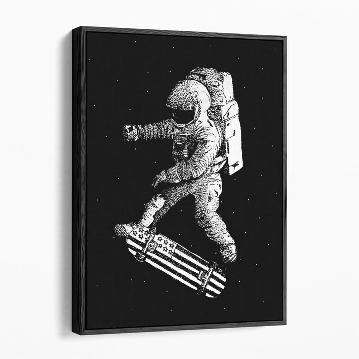 Kickflip in Space - Canvas Print Wall Art