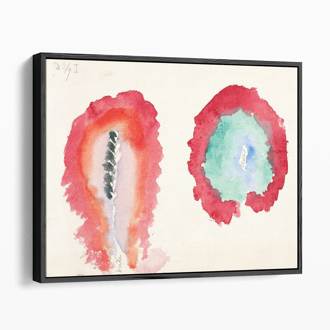 framed watercolor painting soft neutral washes