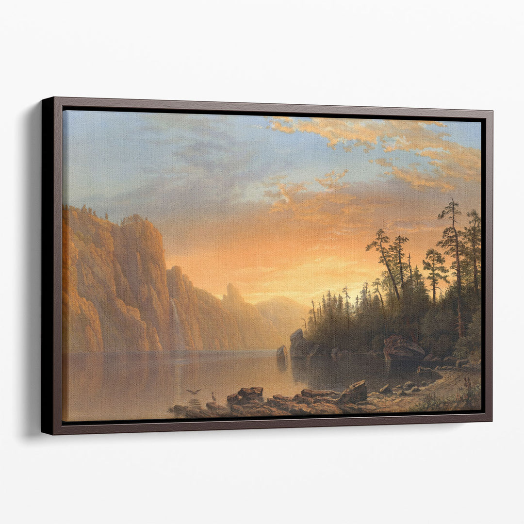 Classical scenic art with forest trees