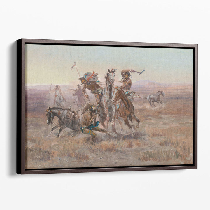 When Blackfeet and Sioux Meet, 1908 - Canvas Print Wall Art