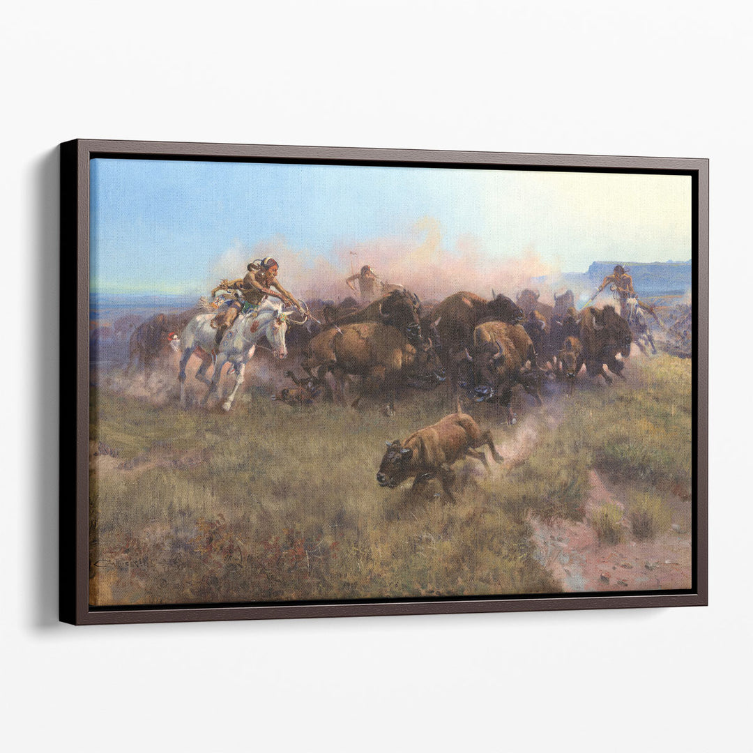 Buffalo Hunt - Canvas Print Wall Art
