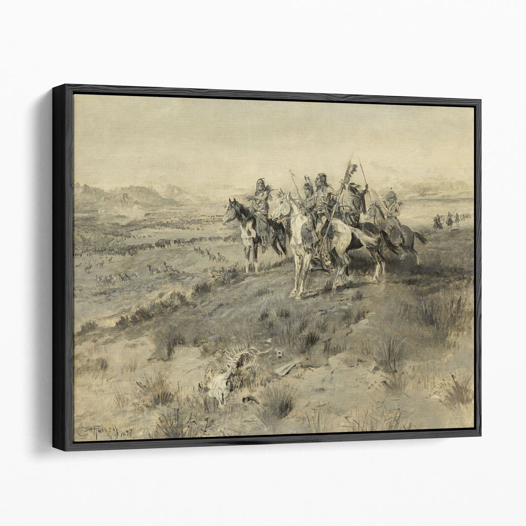 Before The White Man Came, Indian Game Hunt, 1897 - Canvas Print Wall Art