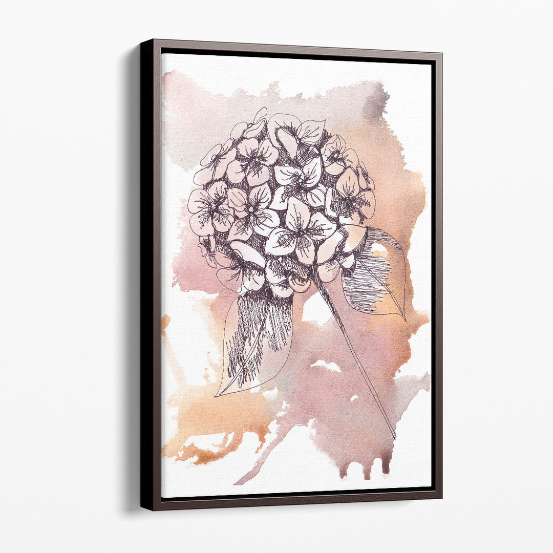 Boho Watercolor Floral Art - Canvas Print Wall Art
