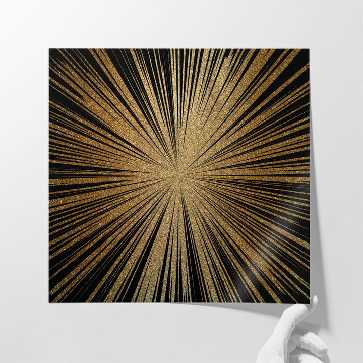 Burst Gold 2 - Canvas Print Wall Art