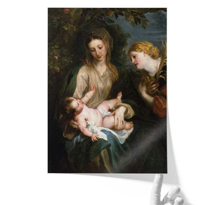 Virgin and Child with Saint Catherine of Alexandria - Canvas Print Wall Art
