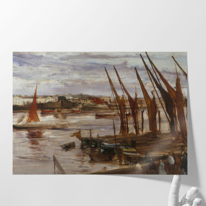 Battersea Reach, 1863 - Canvas Print Wall Art