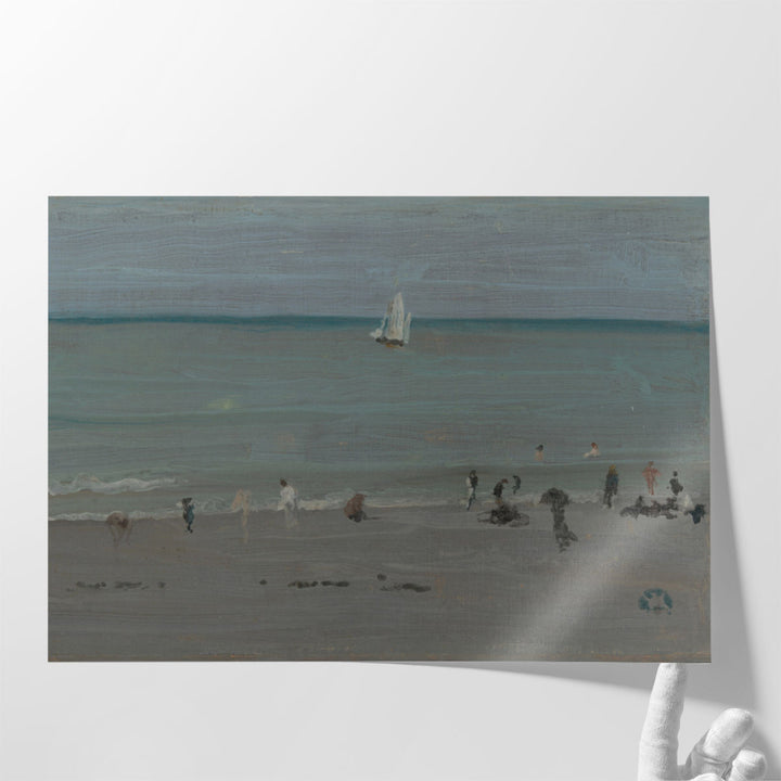 Coast Scene, Bathers - Canvas Print Wall Art