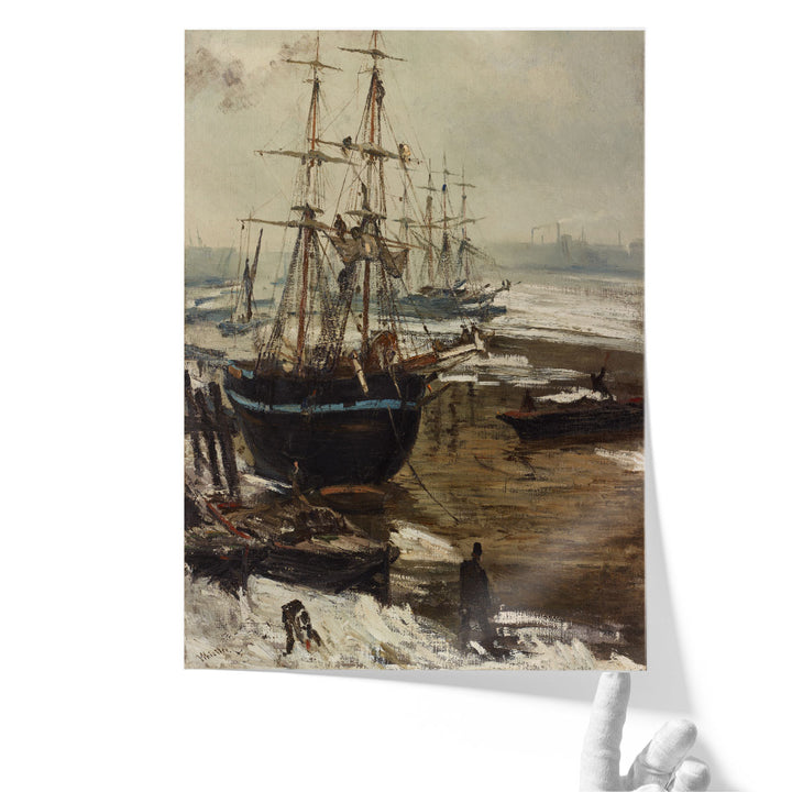 The Thames in Ice, 1860 - Canvas Print Wall Art