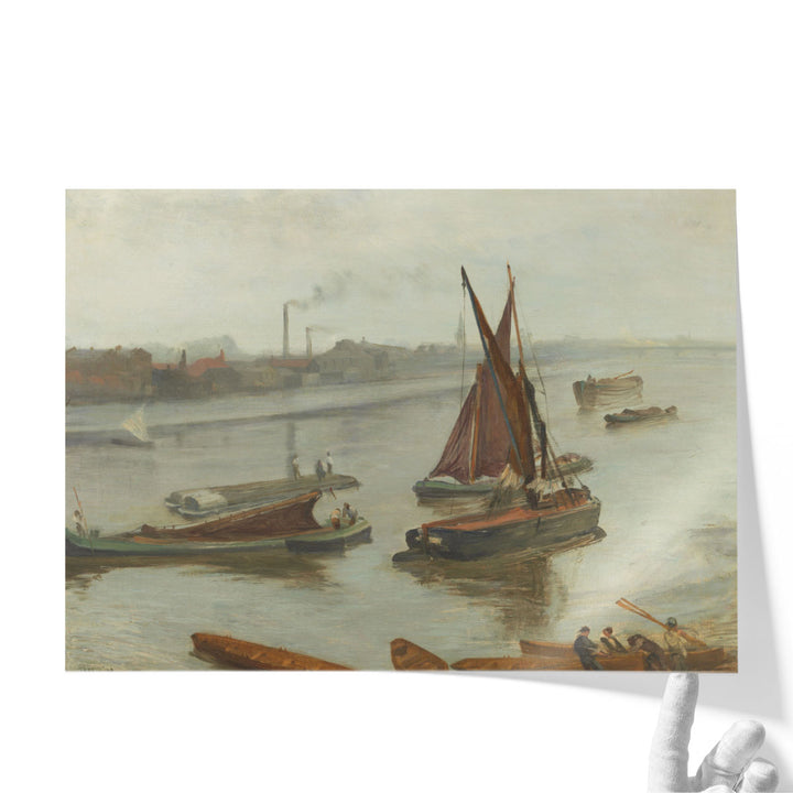Old Battersea Reach - Canvas Print Wall Art
