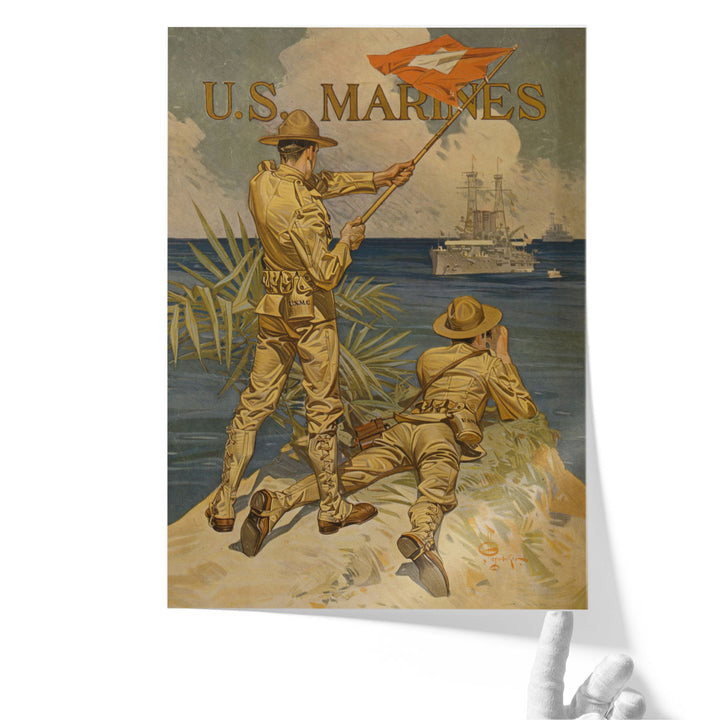 U.S. Marines, 1917 - Canvas Print Wall Art