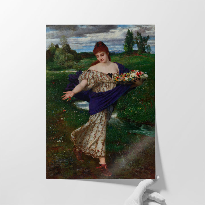 Flora, Scattering Flowers - Canvas Print Wall Art