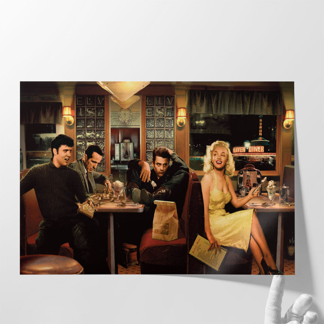 restaurant wall decor – lively social scene