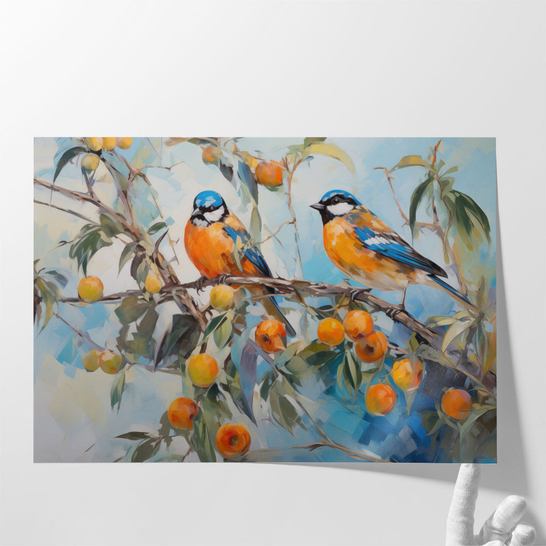 Feathered Citrus View - Canvas Print Wall Art