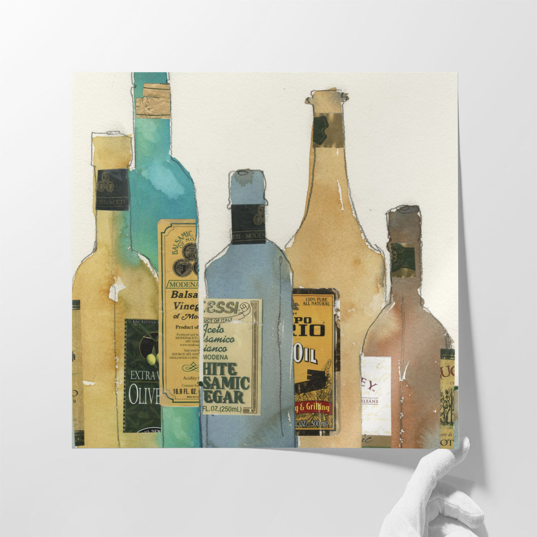 watercolor prints – pantry bottle arrangement