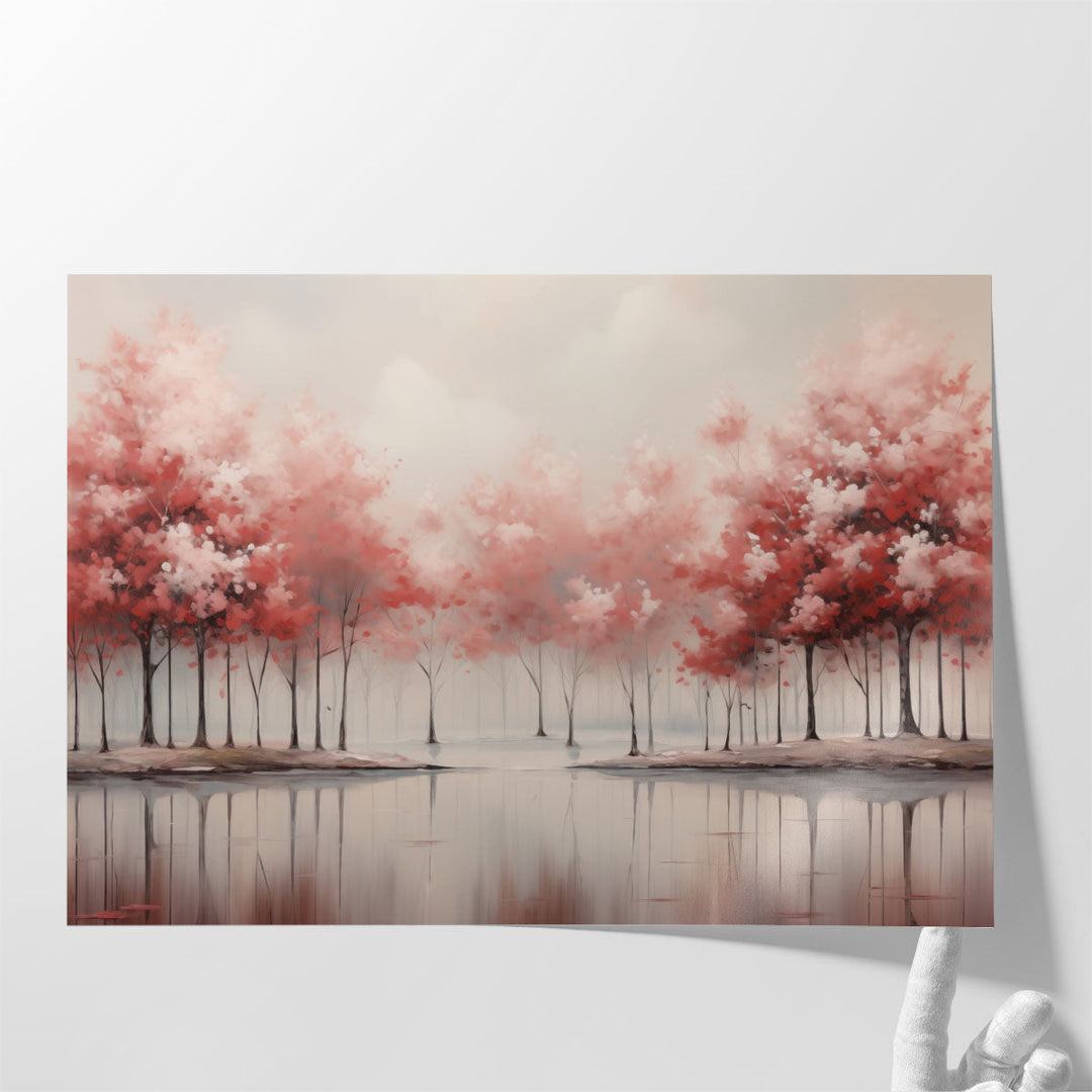 Red Dreamland Haven - Canvas Print Wall Art