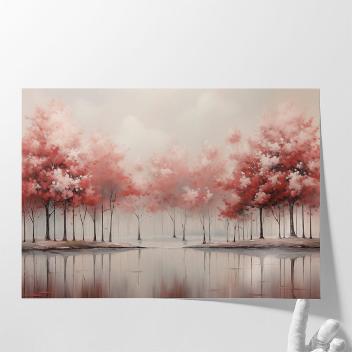 Red Dreamland Haven - Canvas Print Wall Art