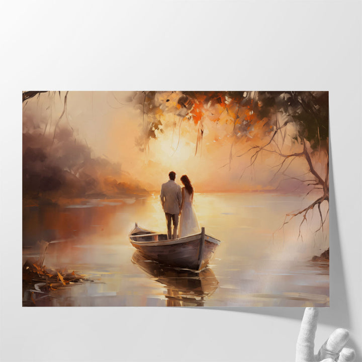 Whispers of Love at The Sea - Canvas Print Wall Art