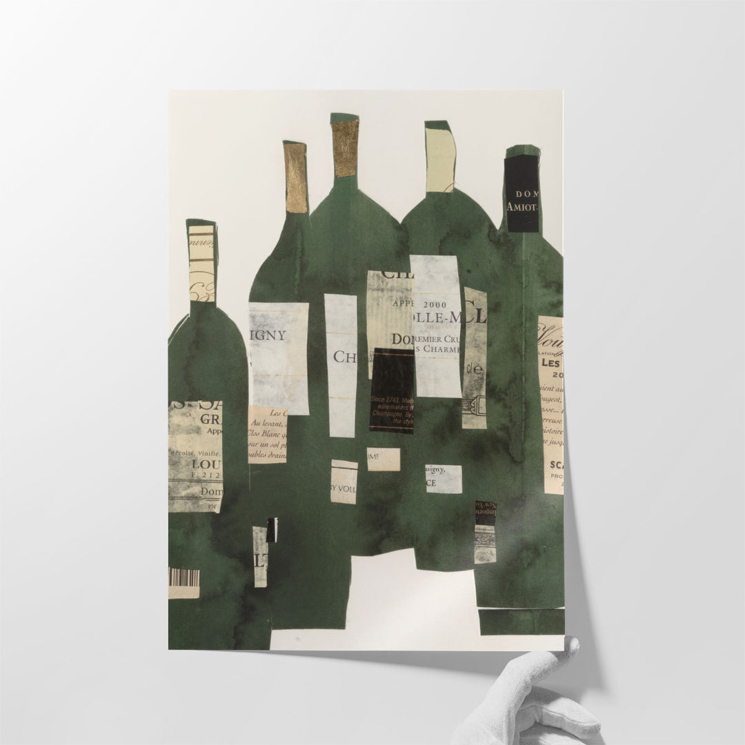 dining room art – abstract bottle focus