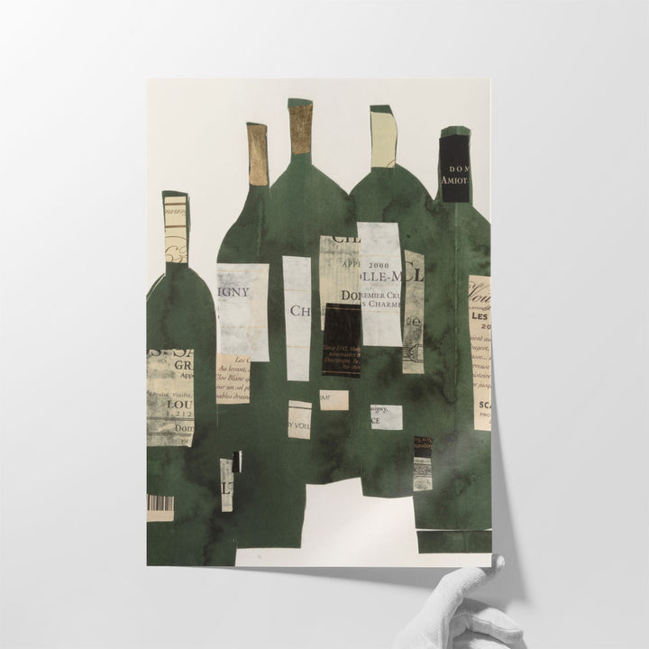 dining room art – abstract bottle focus